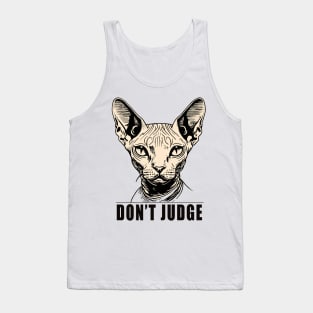 Don't judge cute cat Tank Top